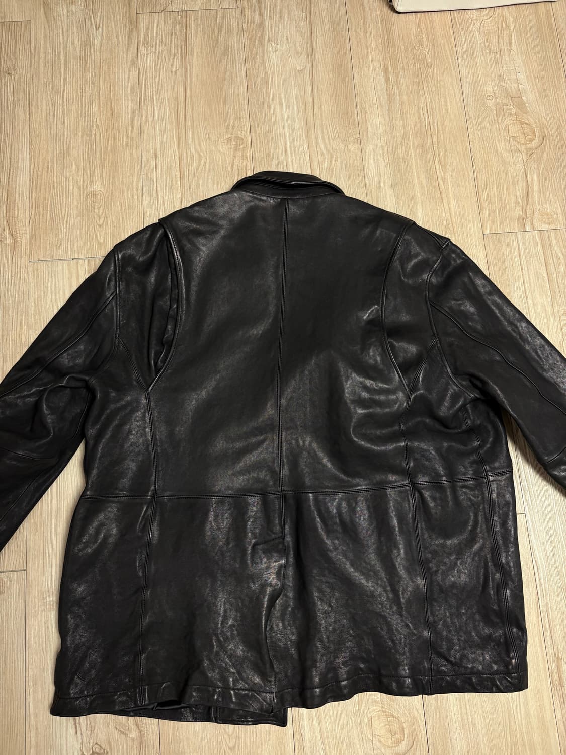 쿠어 워시드 램스킨 레더 카코트 상품이미지4