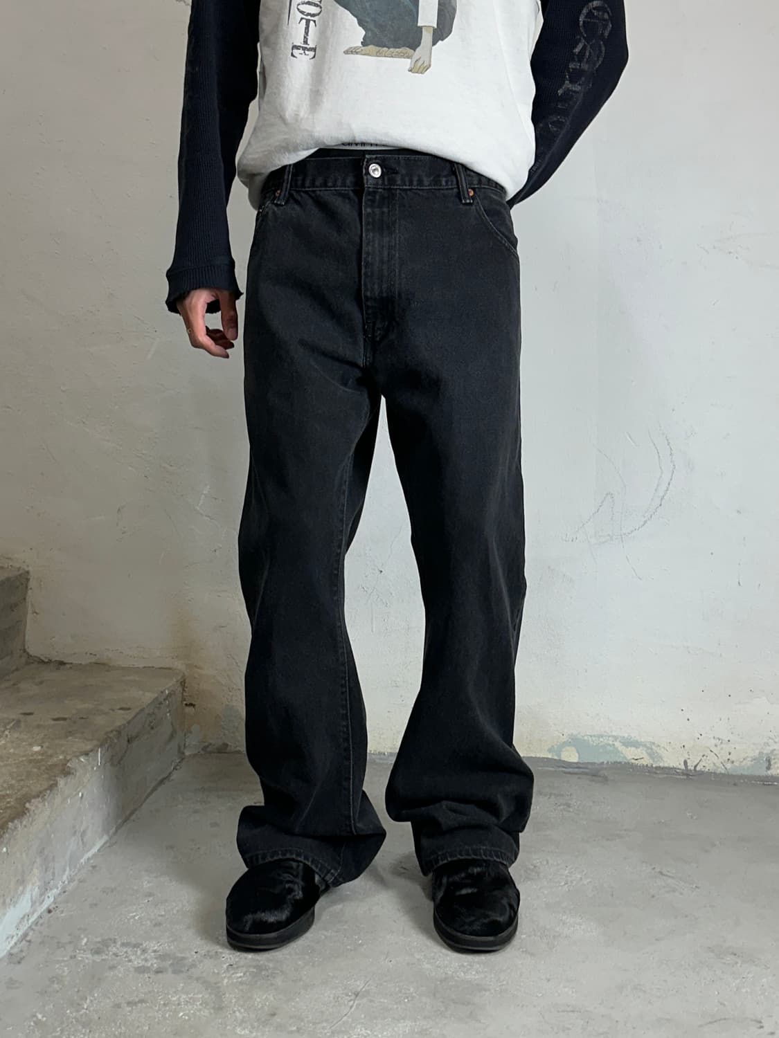 00's 빈티지 리바이스 517 블랙 부츠컷 플레어진 상품이미지1