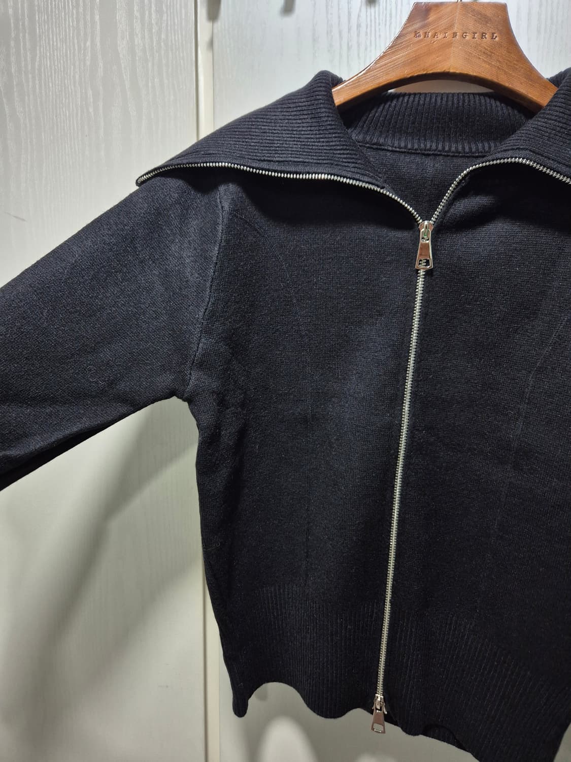 빈티지 가디건 집업 봄니트 블랙 상품이미지7