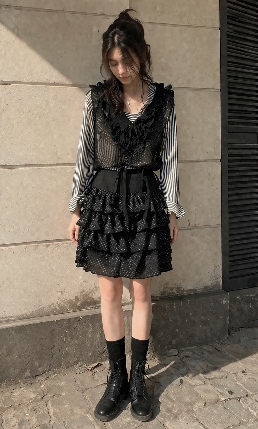 코디-블랙 도트 아카이브걸 set🖤 상품이미지1