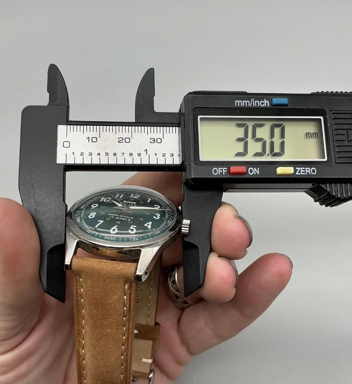 HMT Pilot 파일럿 피콕그린 다이얼 가죽시계 상품이미지6