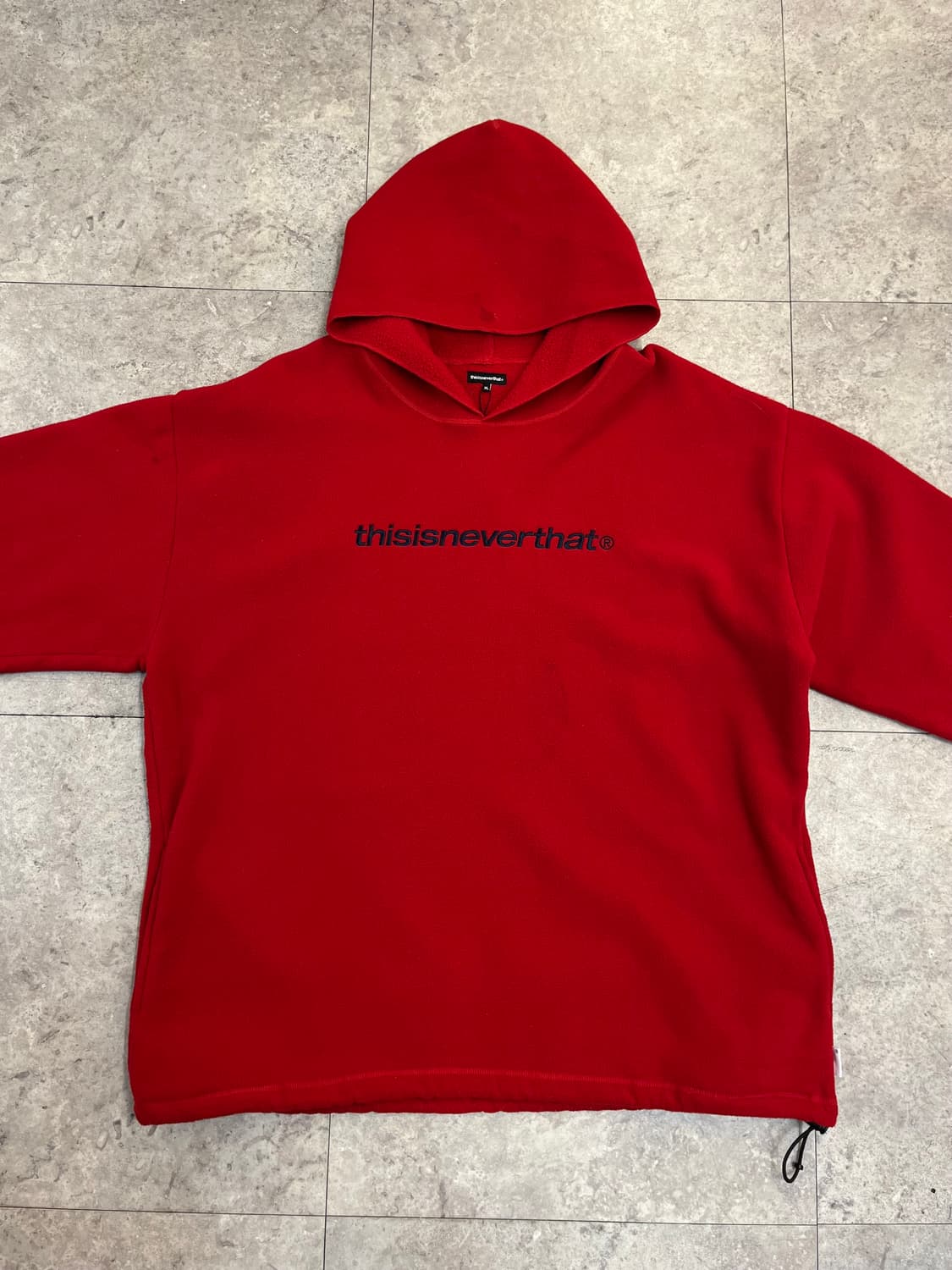 디스이즈네버뎃 플리스 후드티 레드 XL #csz3340 상품이미지4