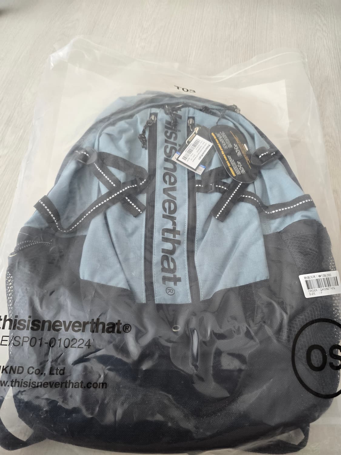 디스이즈네버댓 백팩 아이스블루 상품이미지6