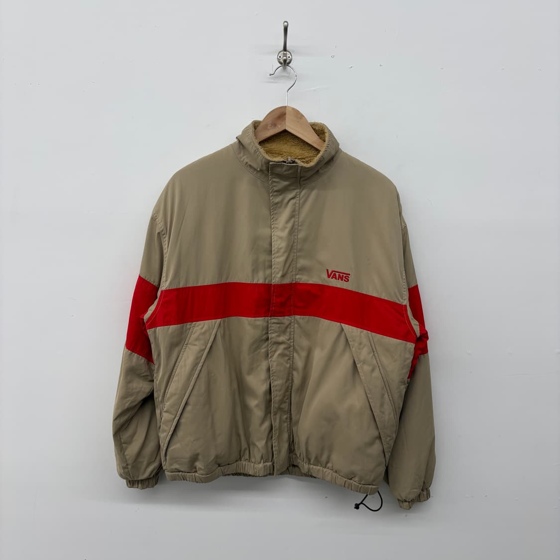 VANS 반스 올드스쿨 바람막이 점퍼 카키 레드 M 상품이미지1