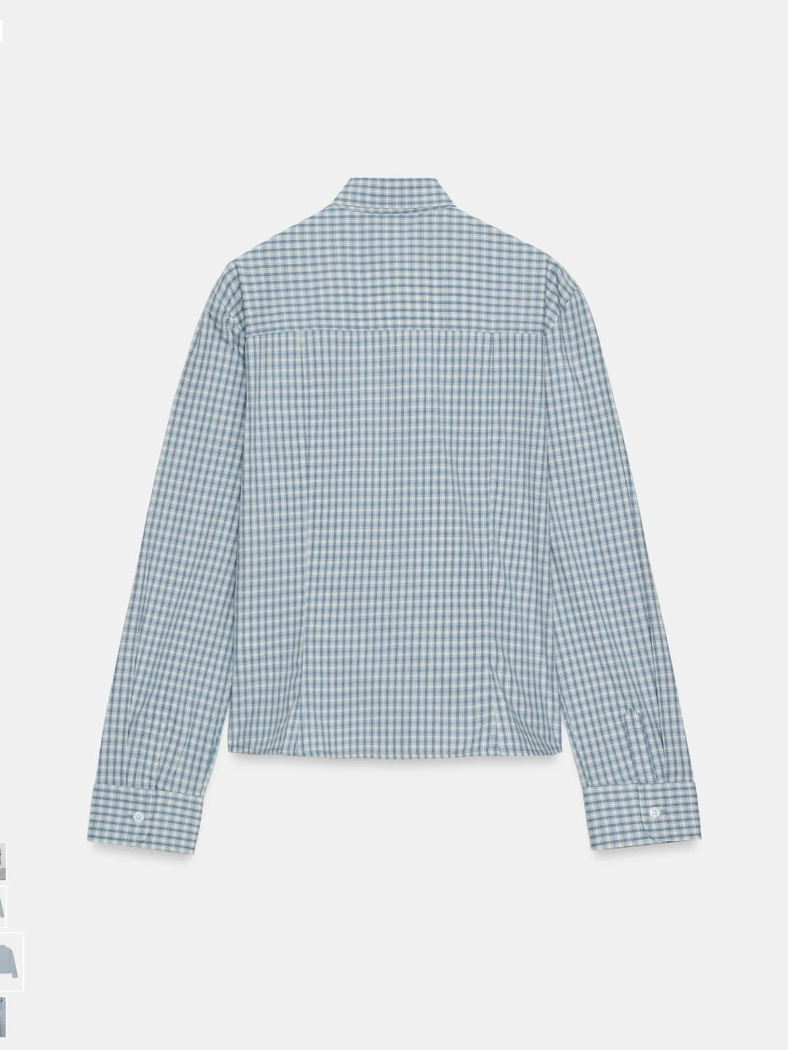 ZARA 슬림핏 체크 셔츠 상품이미지6