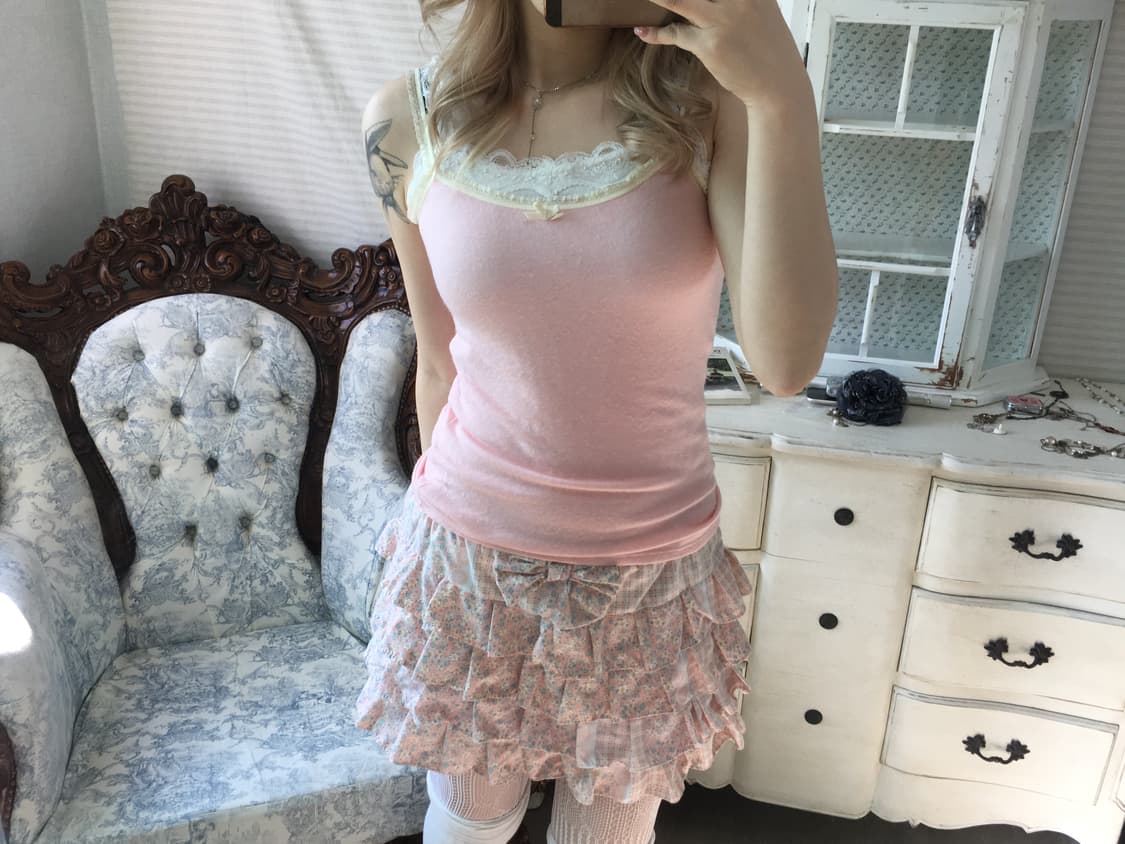 jpn vintage pink princess sleeveless 상품이미지3