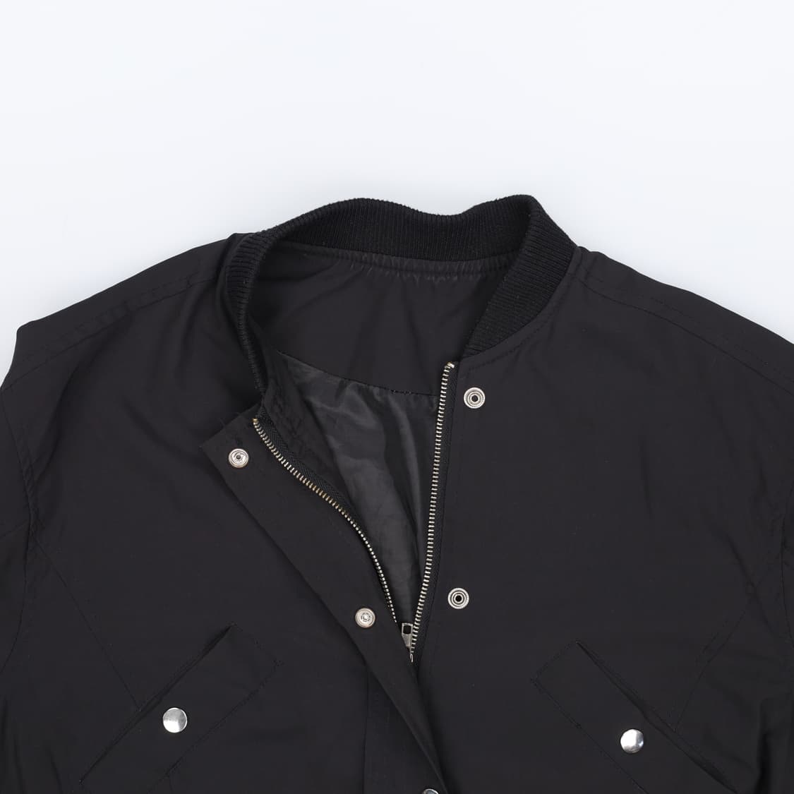 [실측확인] 블랙 블루종 점퍼 자켓 0105J 상품이미지4