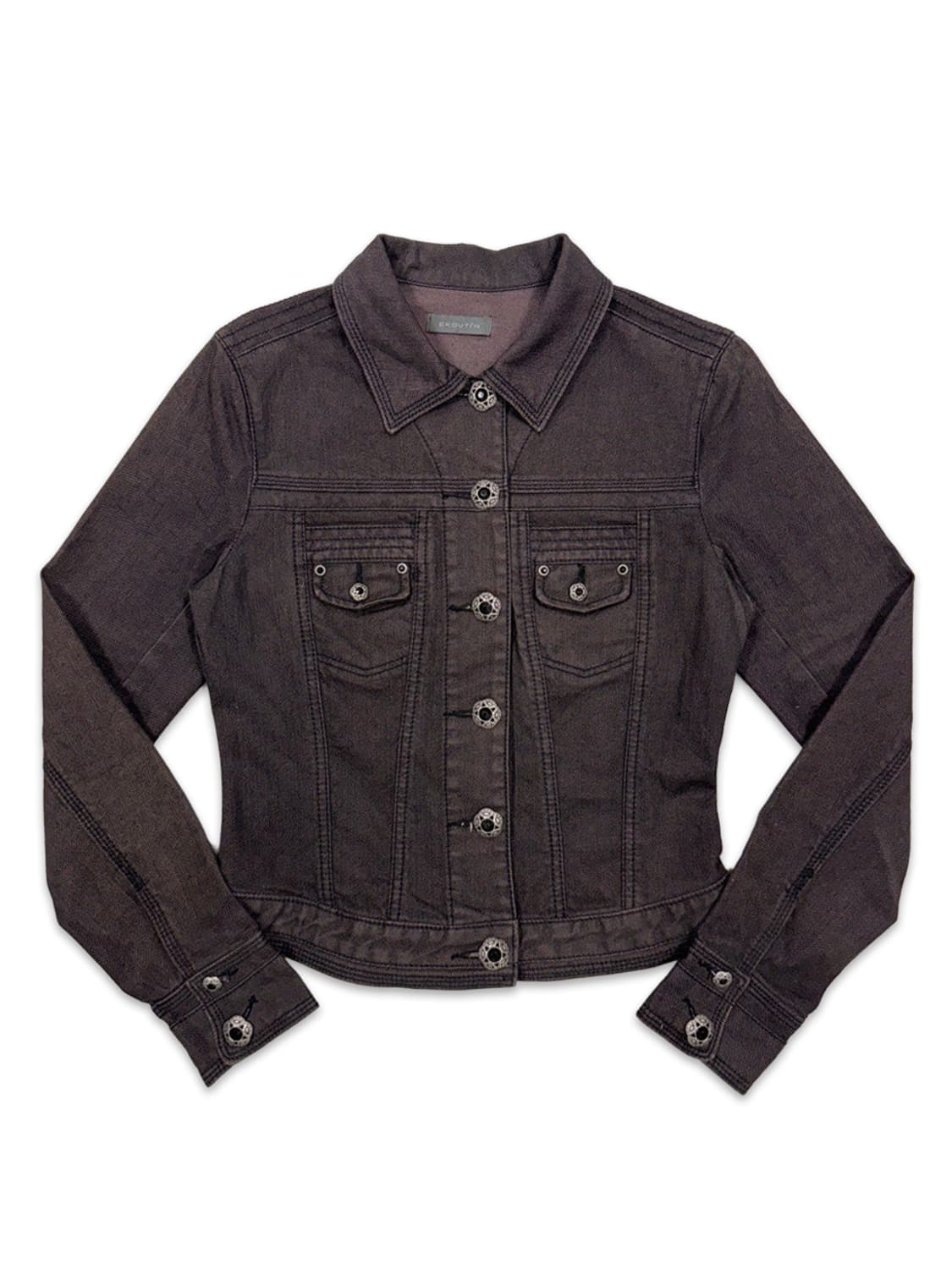 빈티지 ekdutin 다크퍼플 라인 자켓 상품이미지1