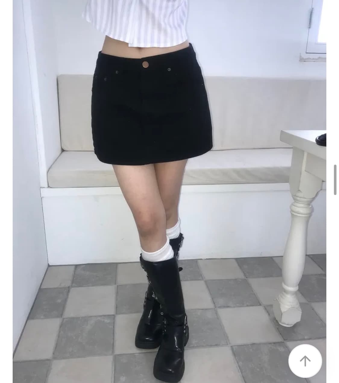 백포켓 코튼 미니스커트 상품이미지2