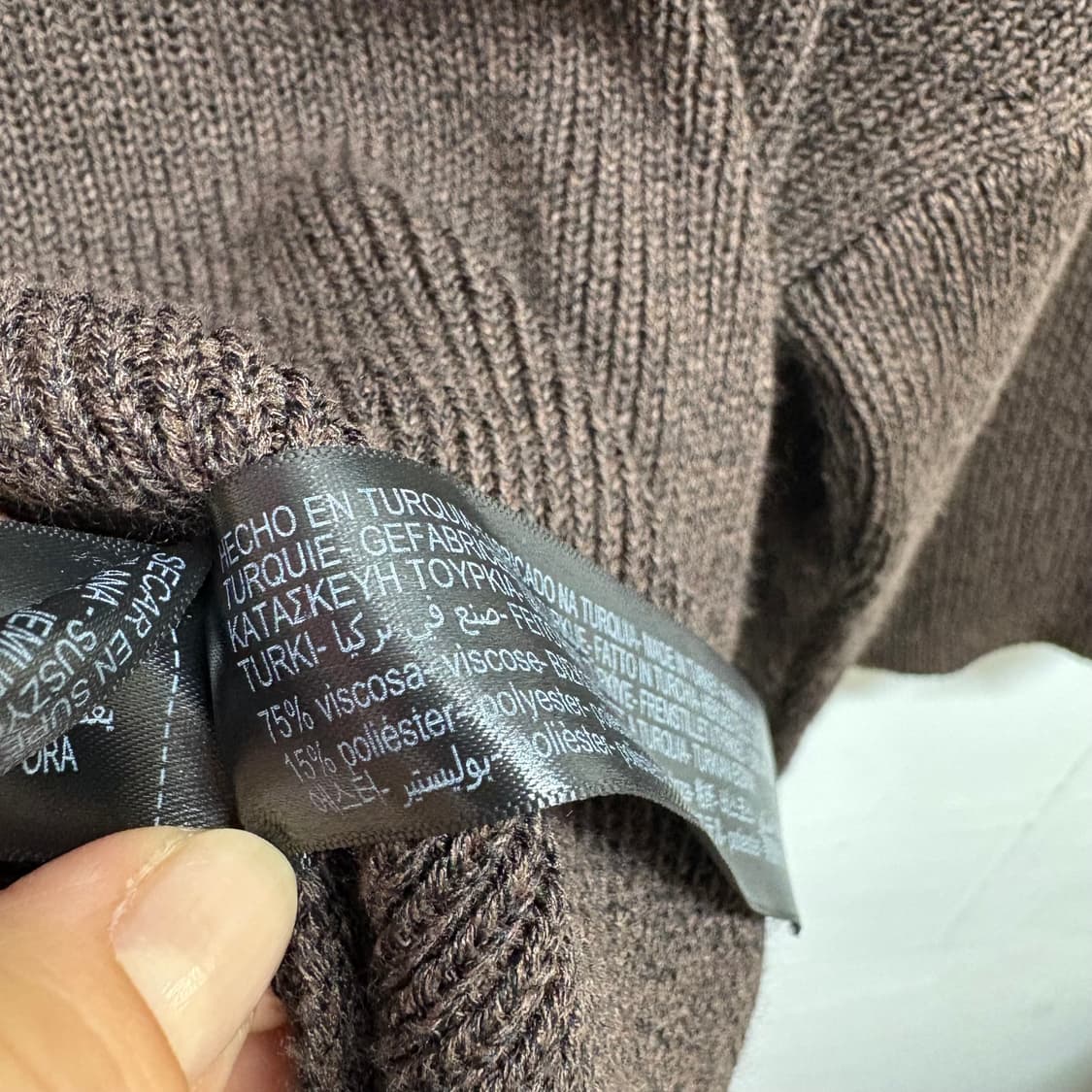 Massimo Dutti 마시모두띠 브라운 니트 탑 상품이미지5