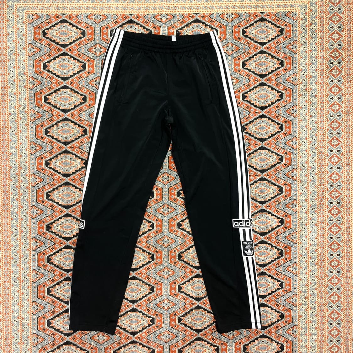 아디다스 삼선 블랙 져지 버튼 트랙팬츠 여성L 상품이미지1