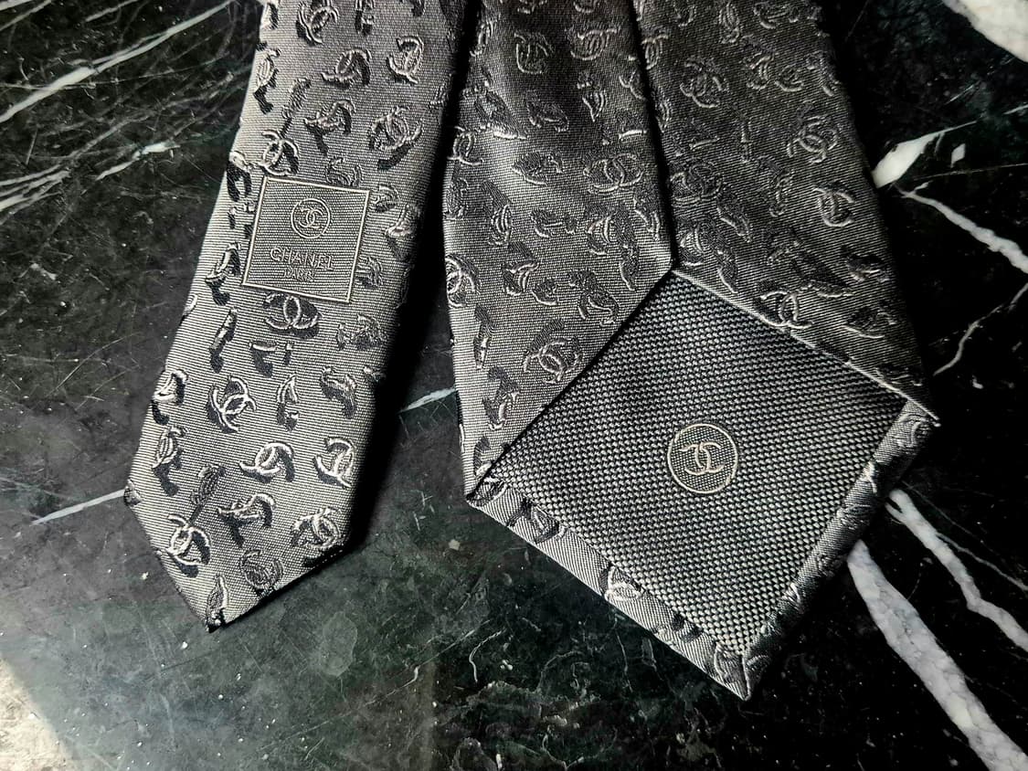 샤넬 타이 넥타이 그레이 상품이미지4