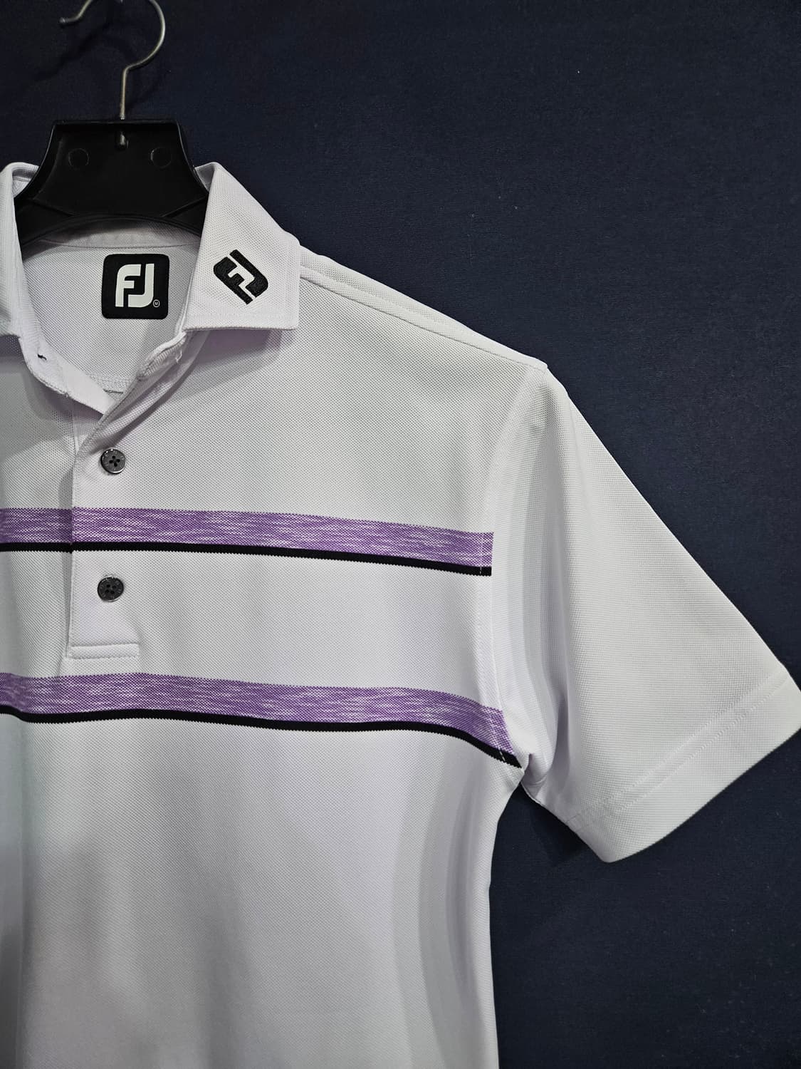 풋조이 화이트 남성 슬림핏 95 골프 카라반팔티  상품이미지4