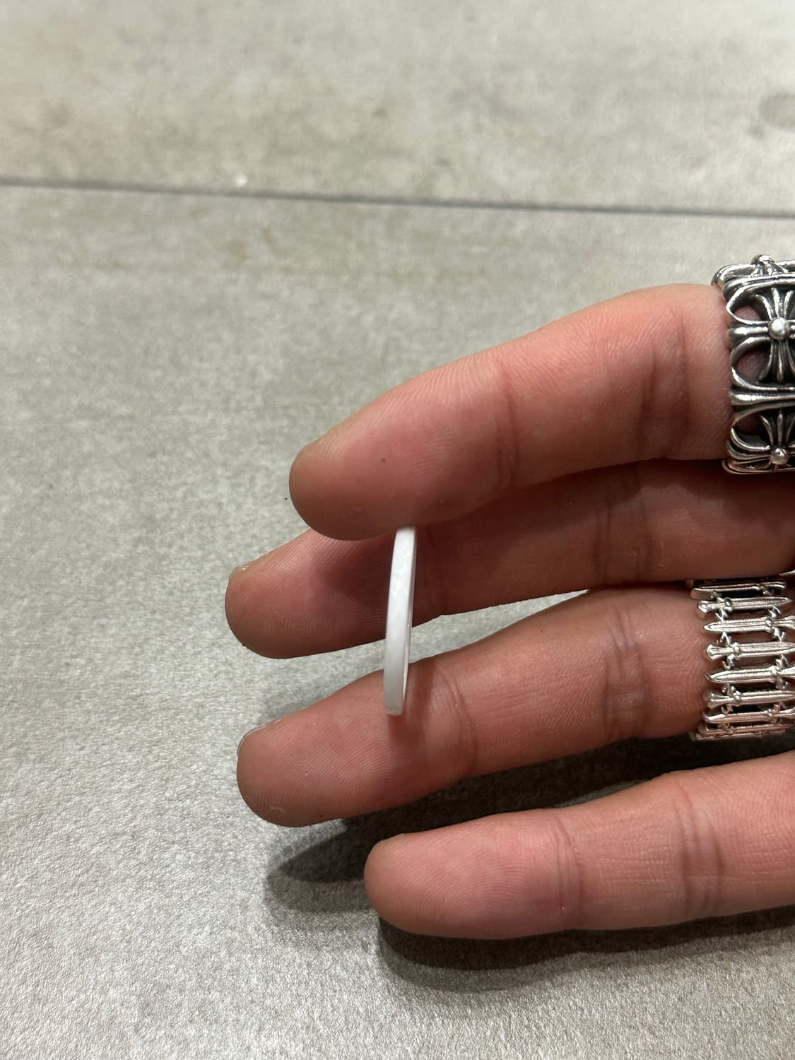 White thin ring - 하얀 반지 상품이미지1