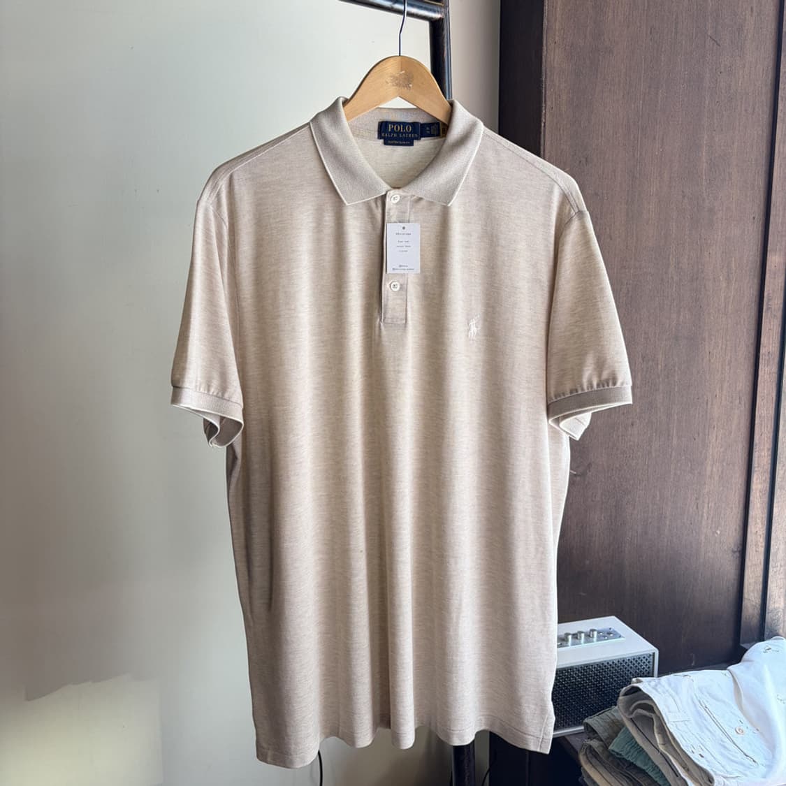 16779 -폴로 랄프로렌 오트밀 반팔 카라티 상품이미지2
