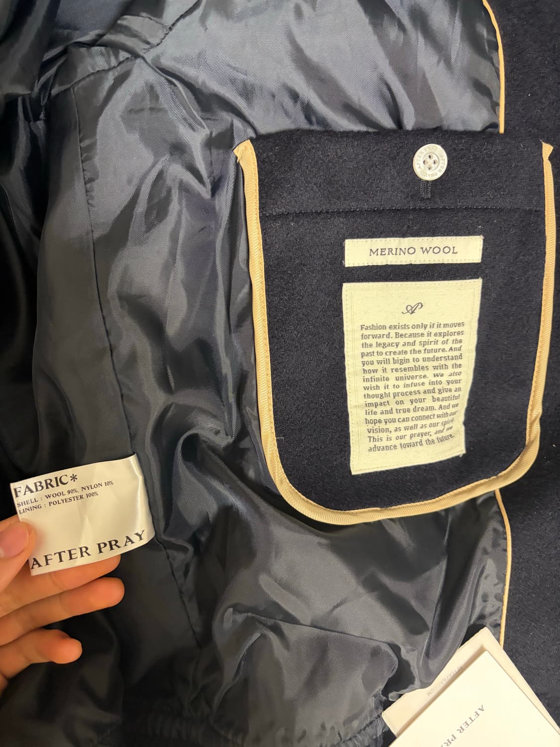 새상품) 애프터프레이 리가즈 해링턴 블루종 네이비 M 상품이미지4