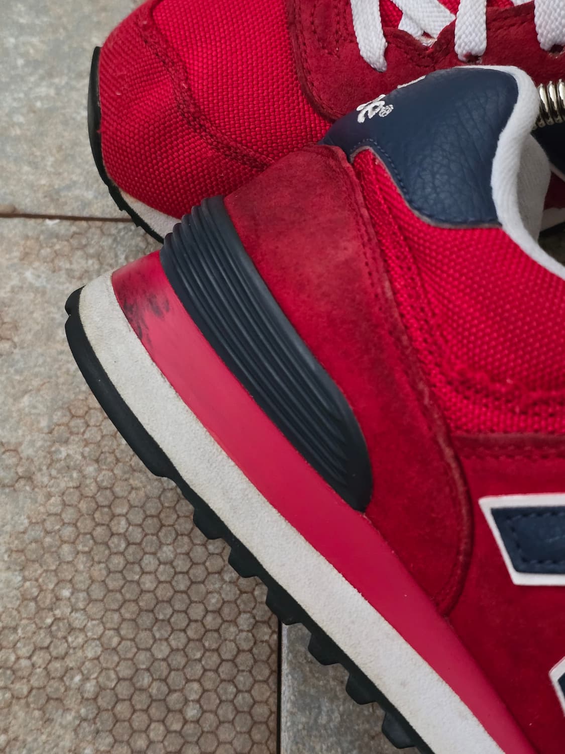 (270)뉴발란스 빈티지 574 레드 네이비  상품이미지5