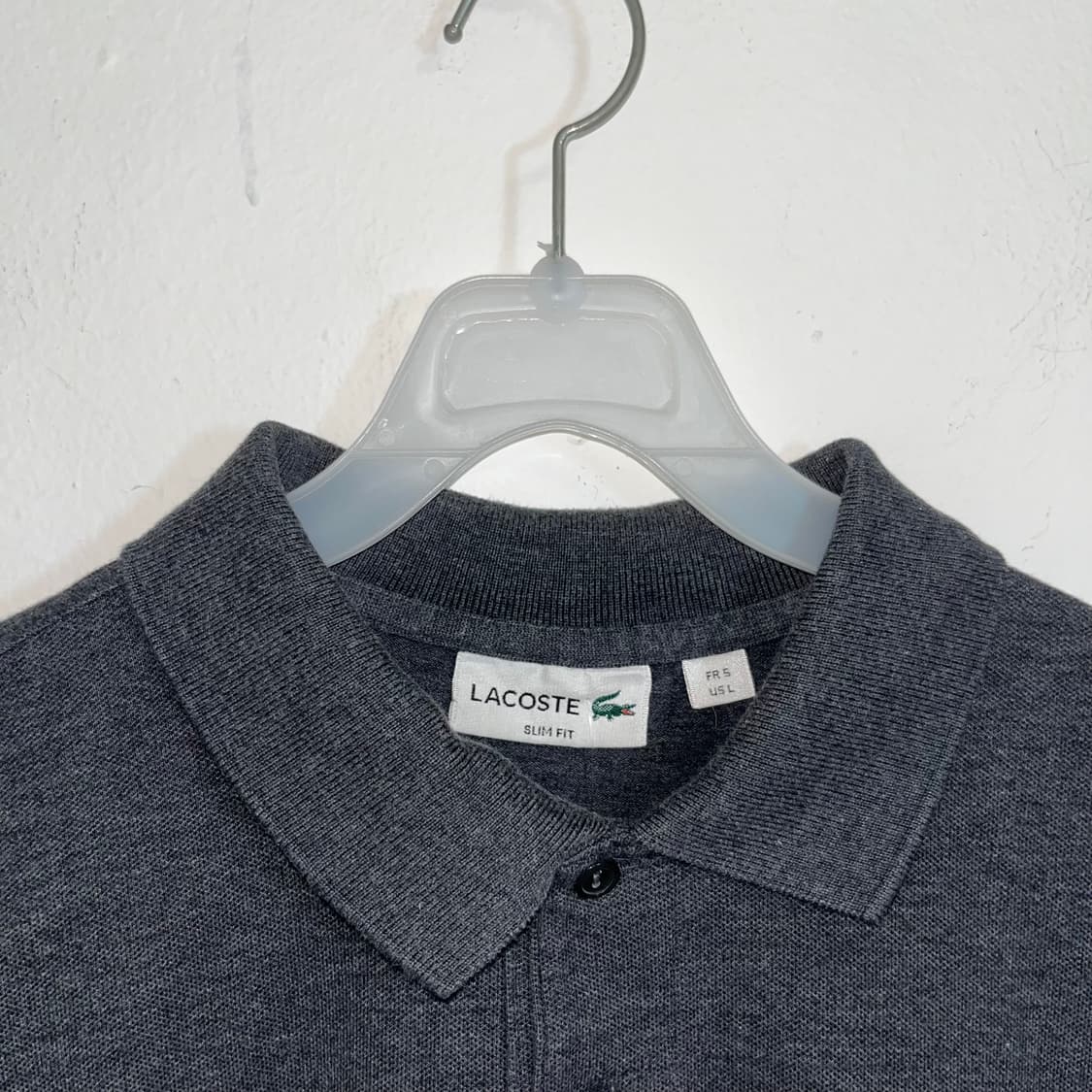 Lacoste grey collar t-shirt 상품이미지6