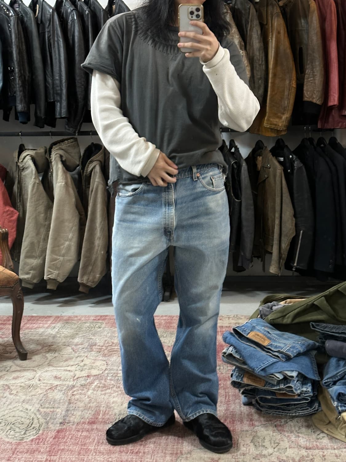 90's USA Made 리바이스 517 부츠컷 플레어진 상품이미지2