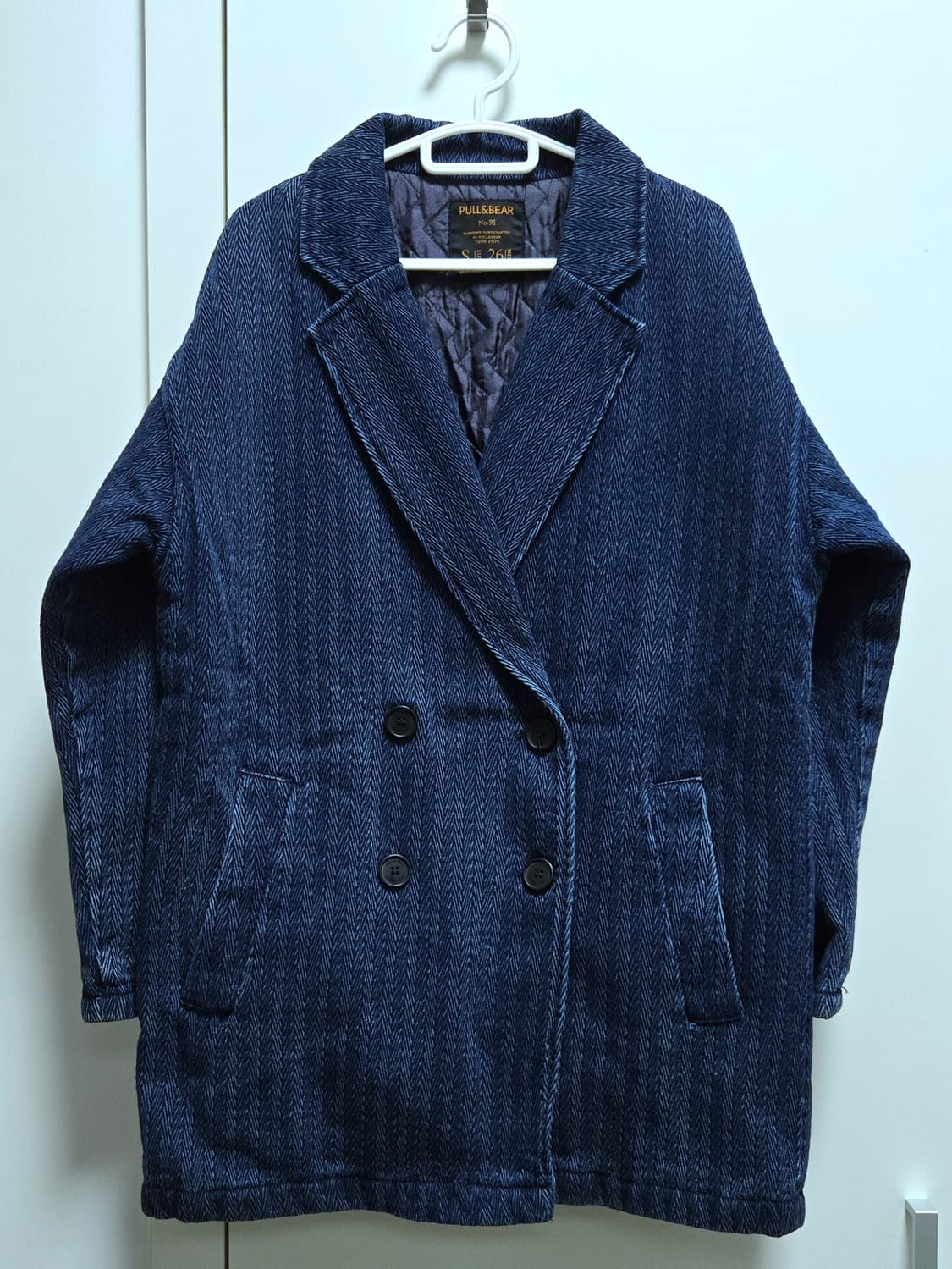 풀앤베어 데님 헤링본 헤비코트 S사이즈 상품이미지1