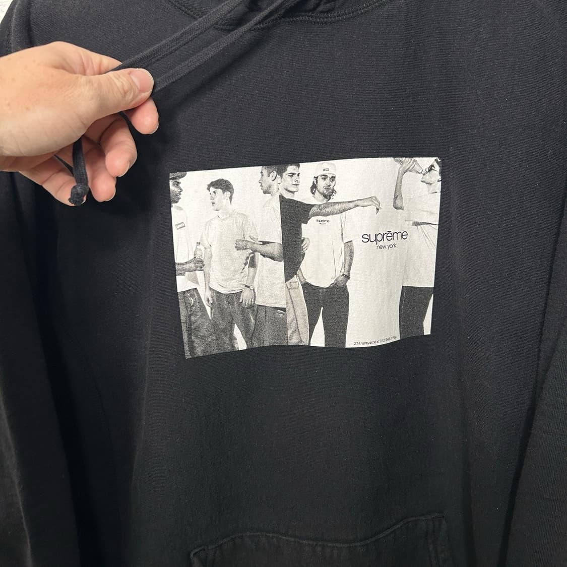 19SS 슈프림 클래식 AD 후드티 블랙 상품이미지2