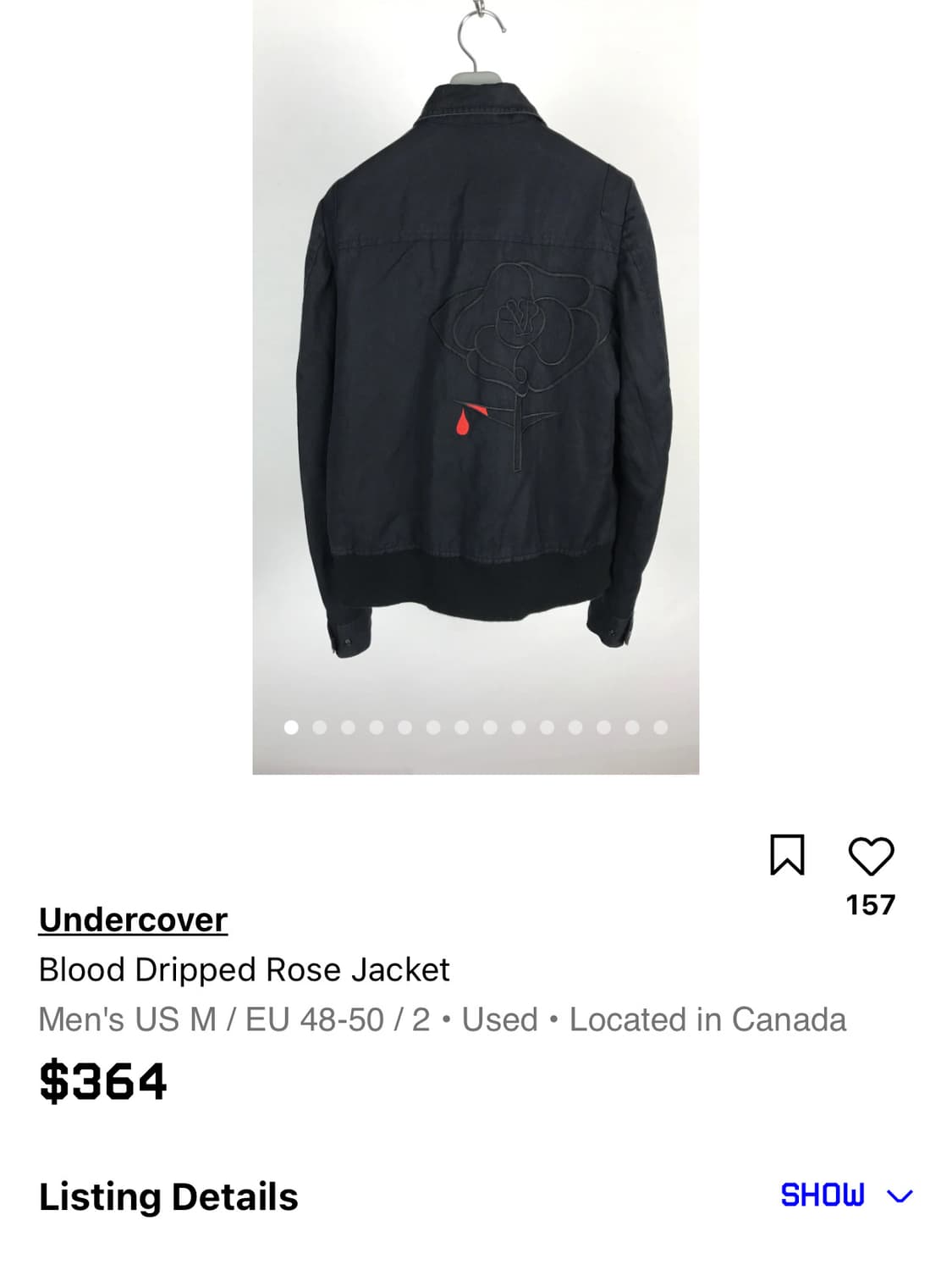 07ss 언더커버 blood rose 아카이브 자켓 상품이미지6