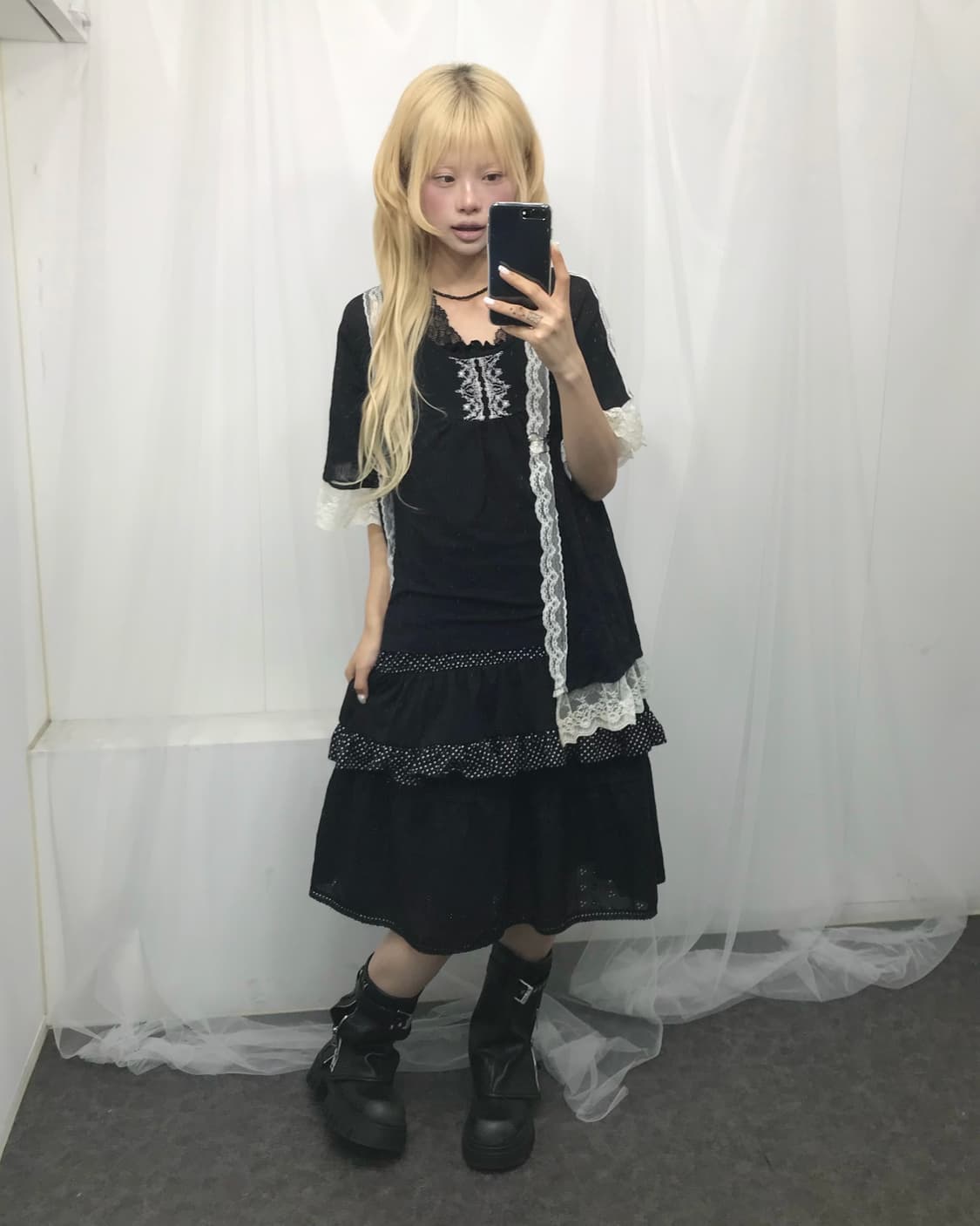 ✿블랙 도트 레이스 페어리 set ✿ 상품이미지2