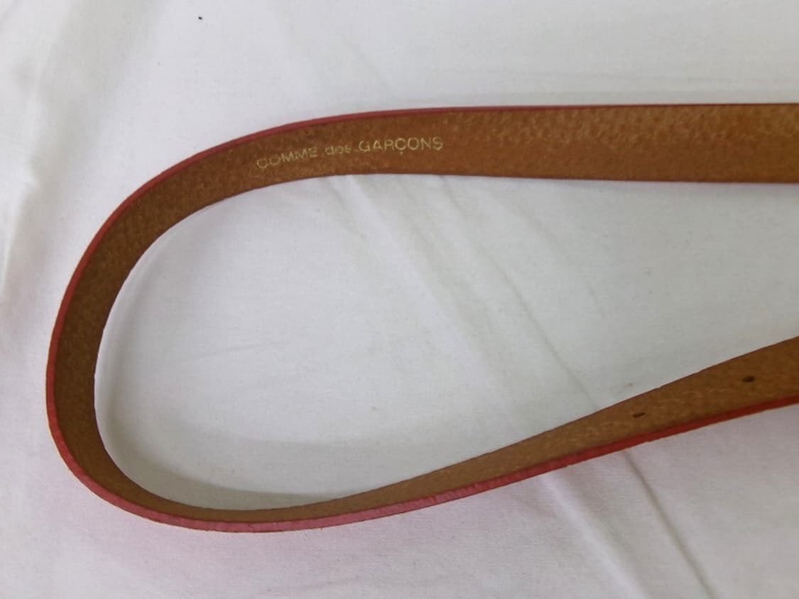 꼼데가르송 레드 레더 벨트 상품이미지3