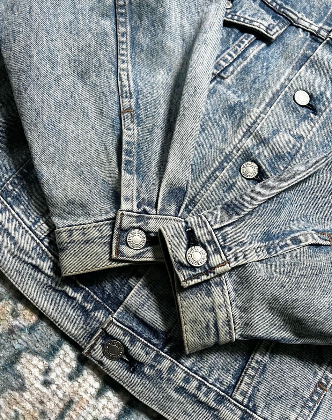 80‘s levis trucker 3세대 트러커 오렌지탭  상품이미지4