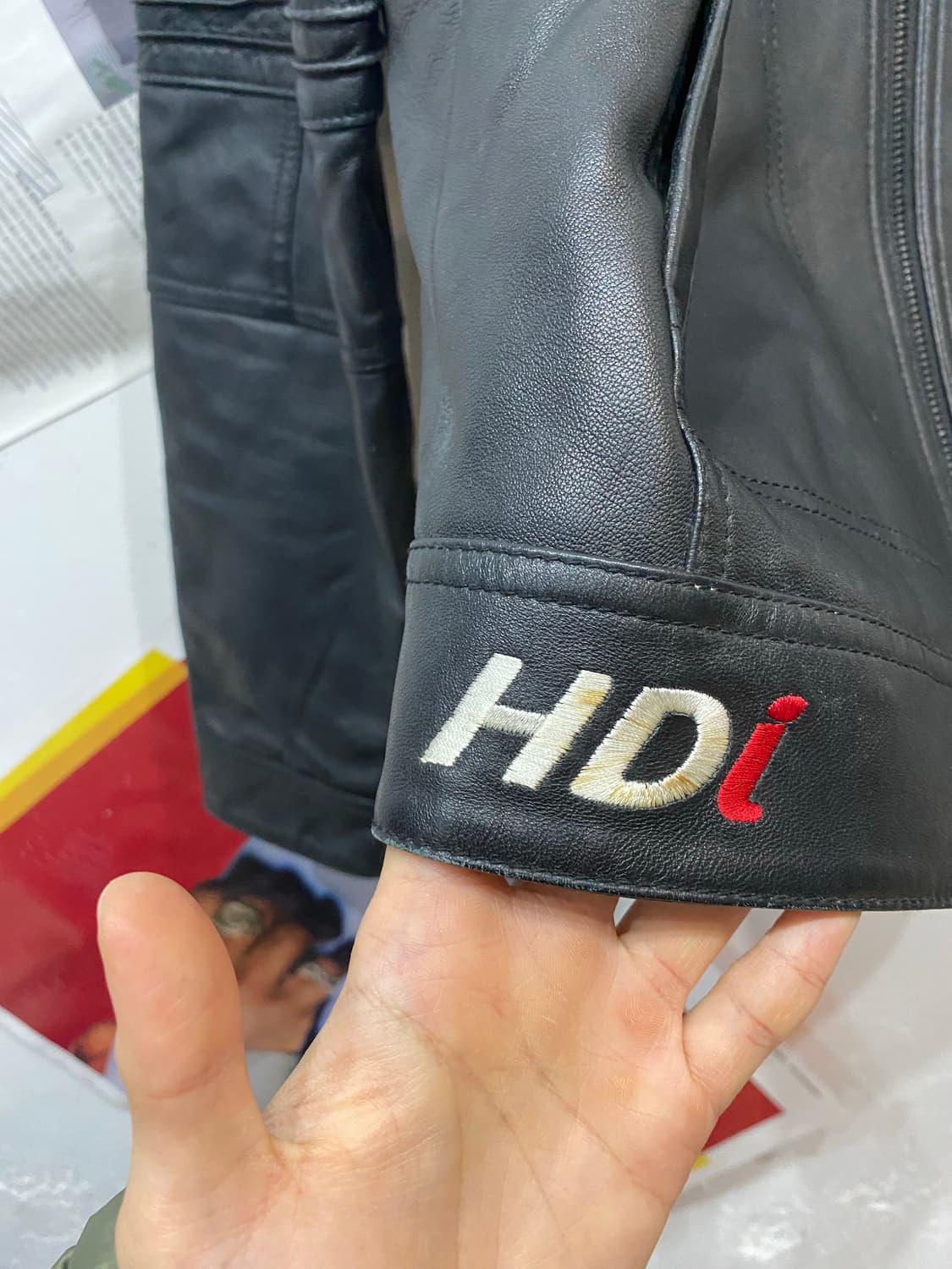 르꼬끄 푸조 양가죽 레이싱 라이더 자켓  상품이미지4