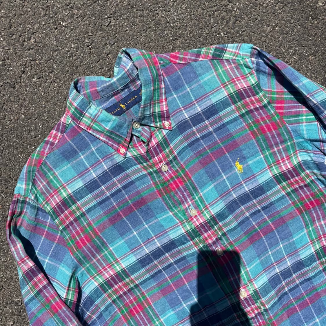 폴로 랄프로렌 린넨 체크 셔츠 상품이미지4