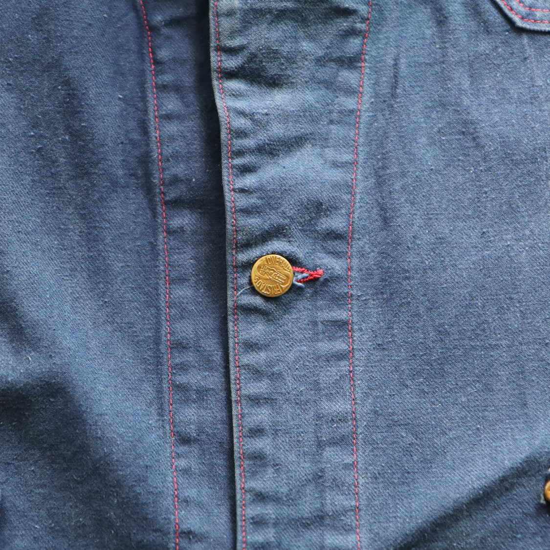 70s 프렌치 Fristads  노치드 라펠 리벳 초어 워크자켓(105) 상품이미지5