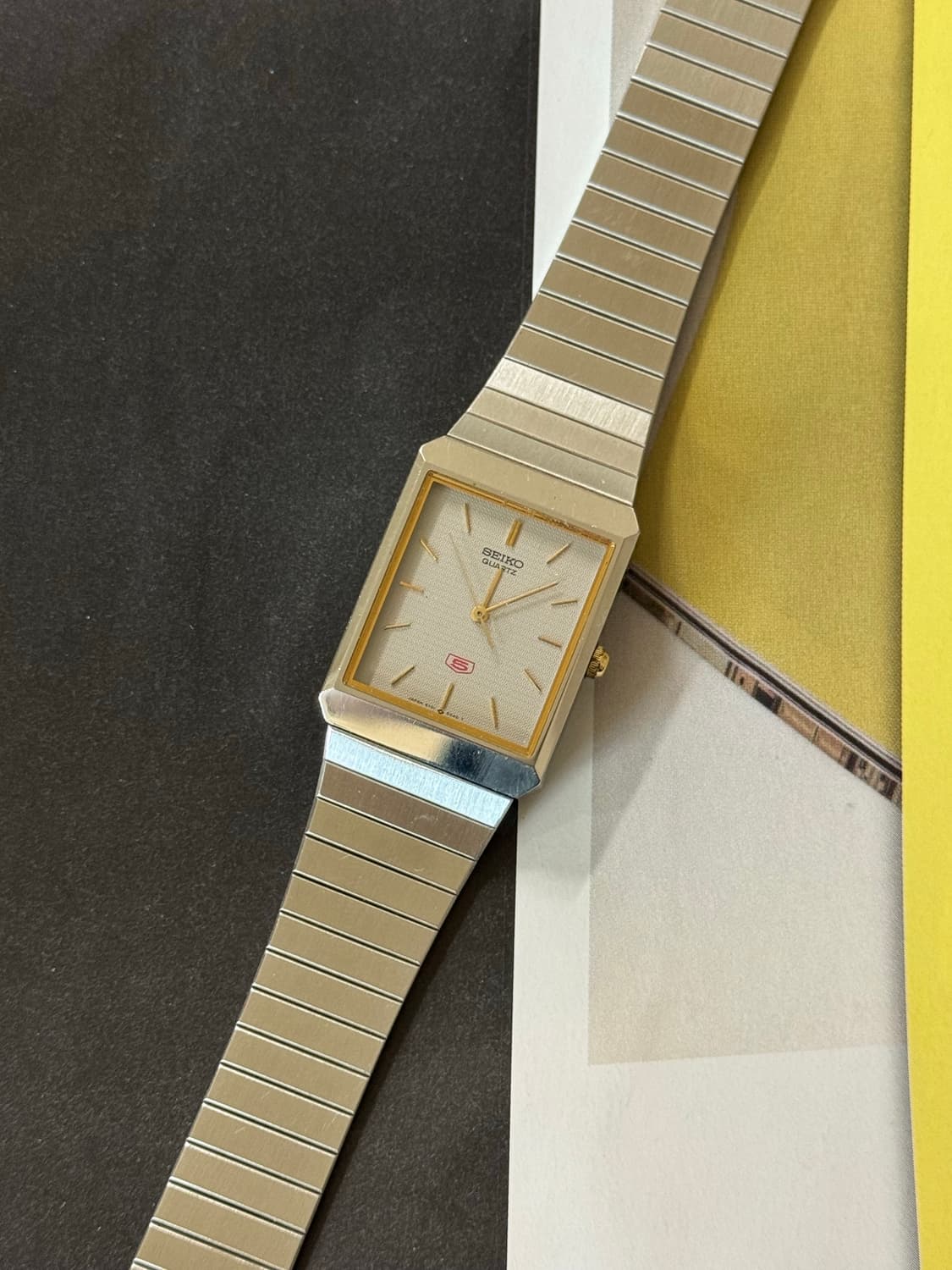 70s Seiko 5 tank quartz rare 상품이미지1