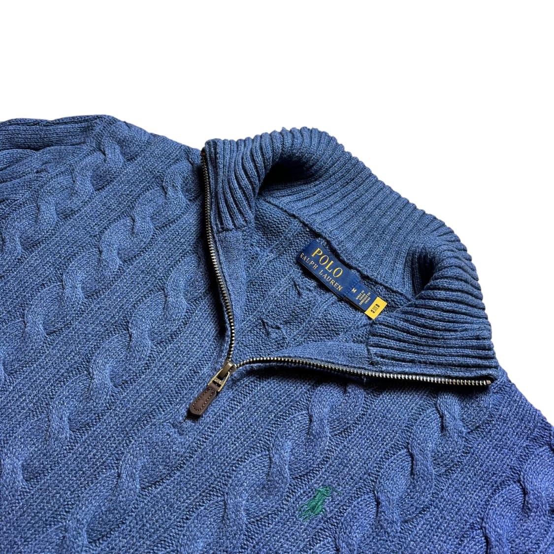 폴로 반집업 꽈배기 니트 상품이미지2