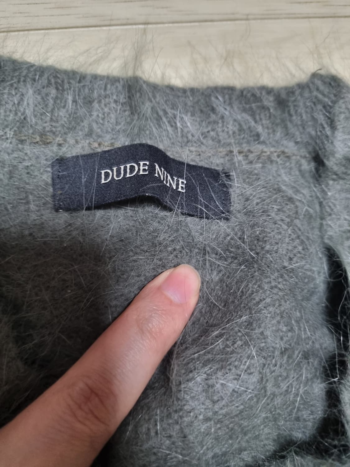 듀드나인 앙고라 니트 챠콜 L 상품이미지2