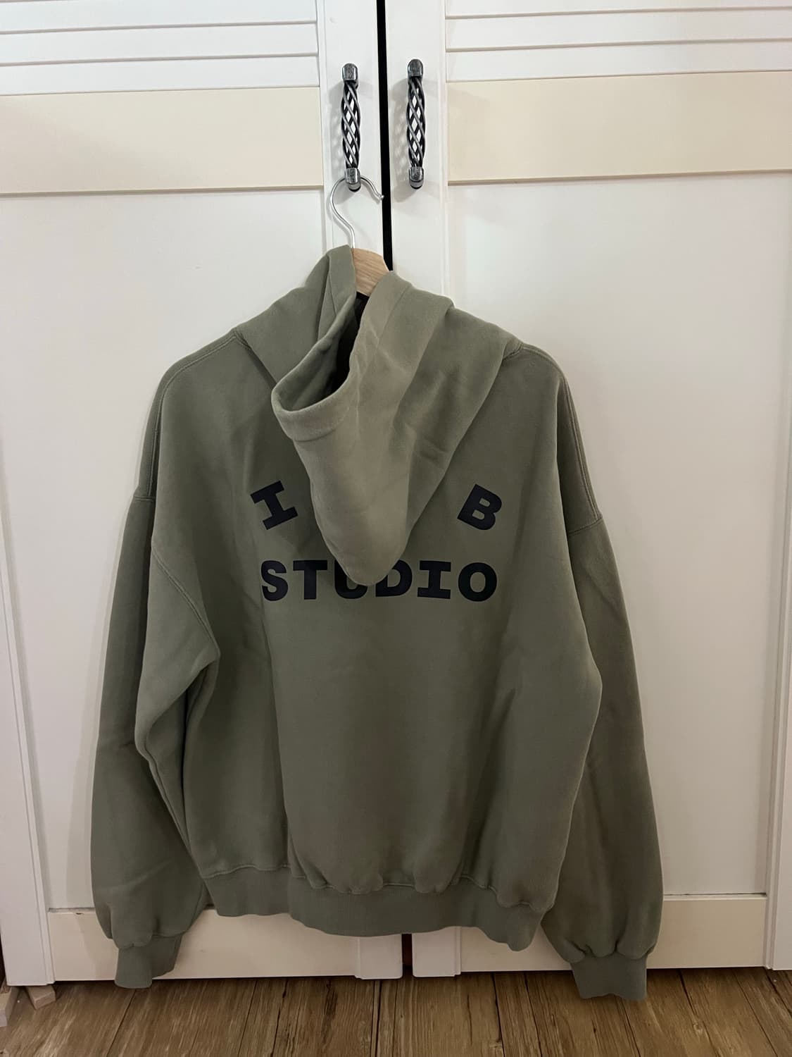 아이앱 후드 카키 L 기모 상품이미지2