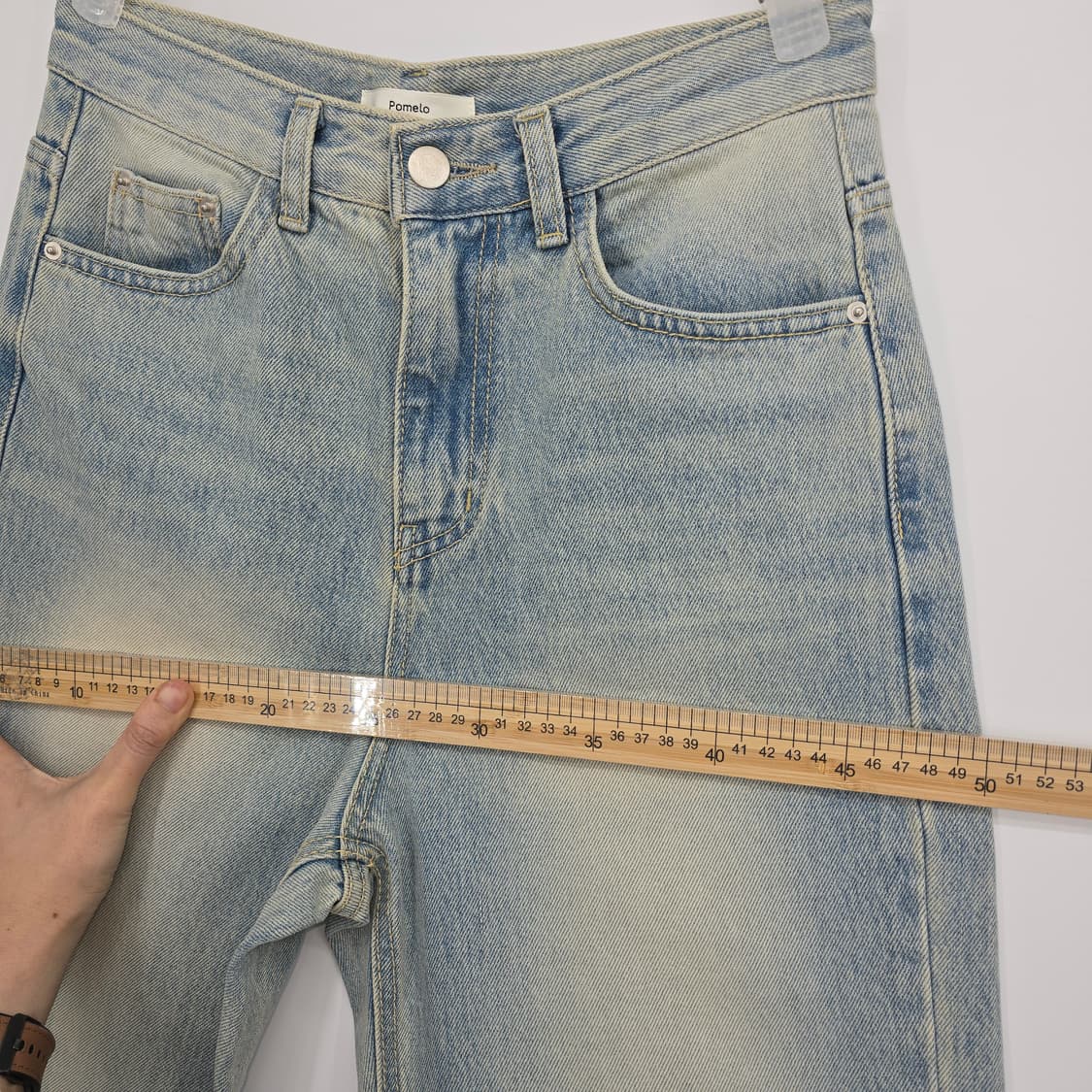 Pomelo 워싱 데님 와이드 팬츠 27 상품이미지4