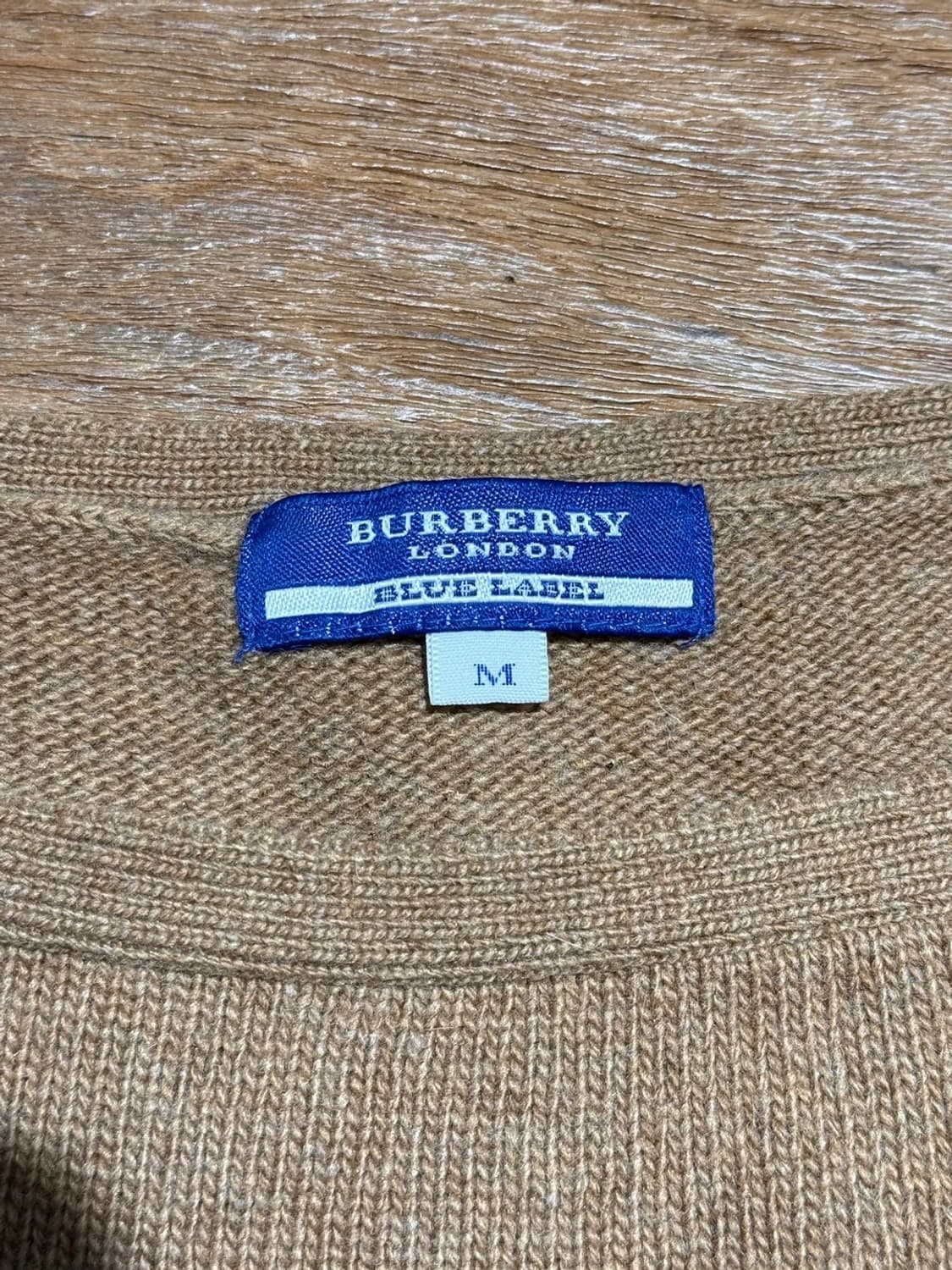 버버리 베이지 울 블렌드 하프 니트 상품이미지7