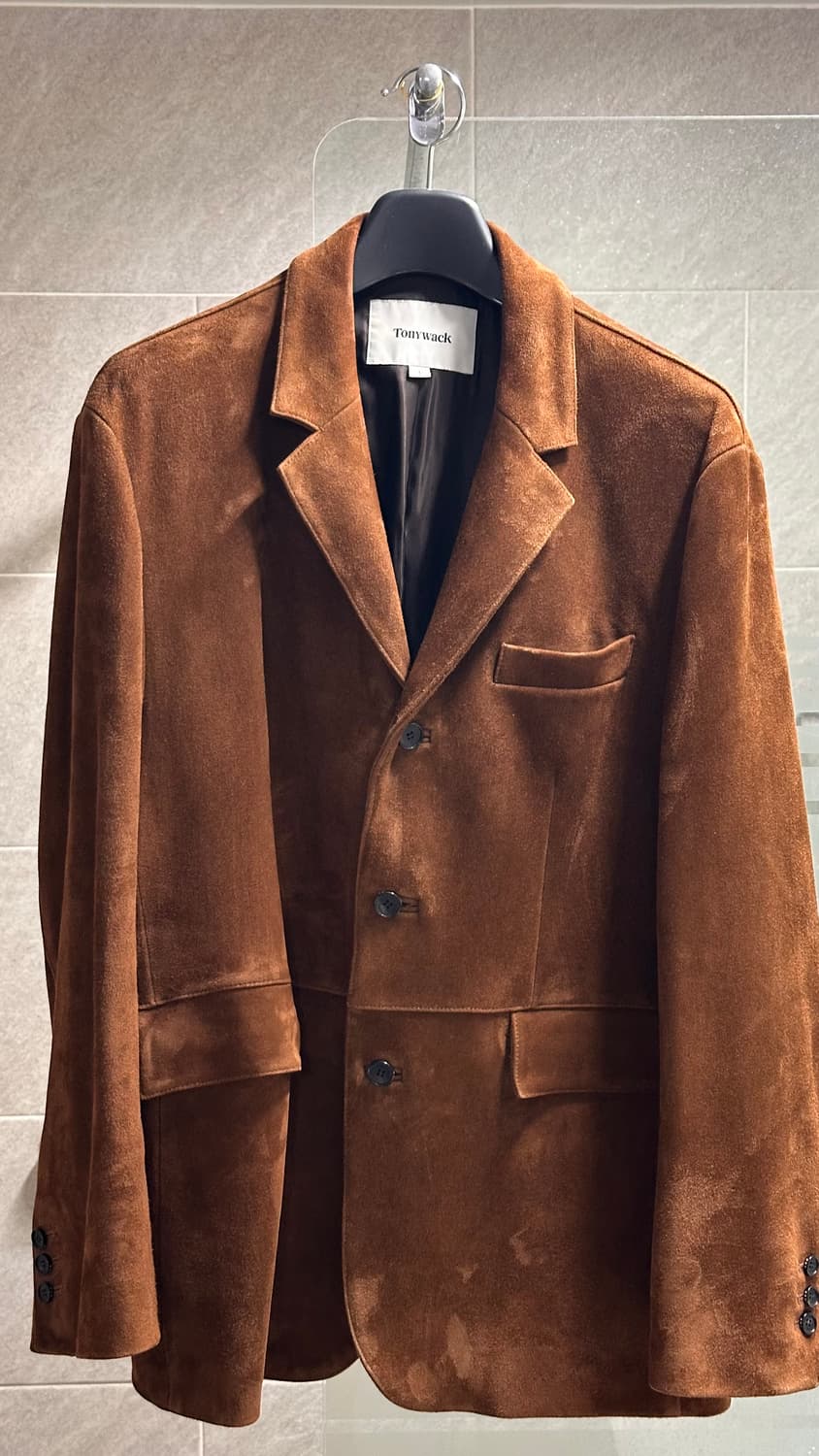 토니웩 스웨이드 테일러 자켓 L 브라운 카멜 상품이미지3