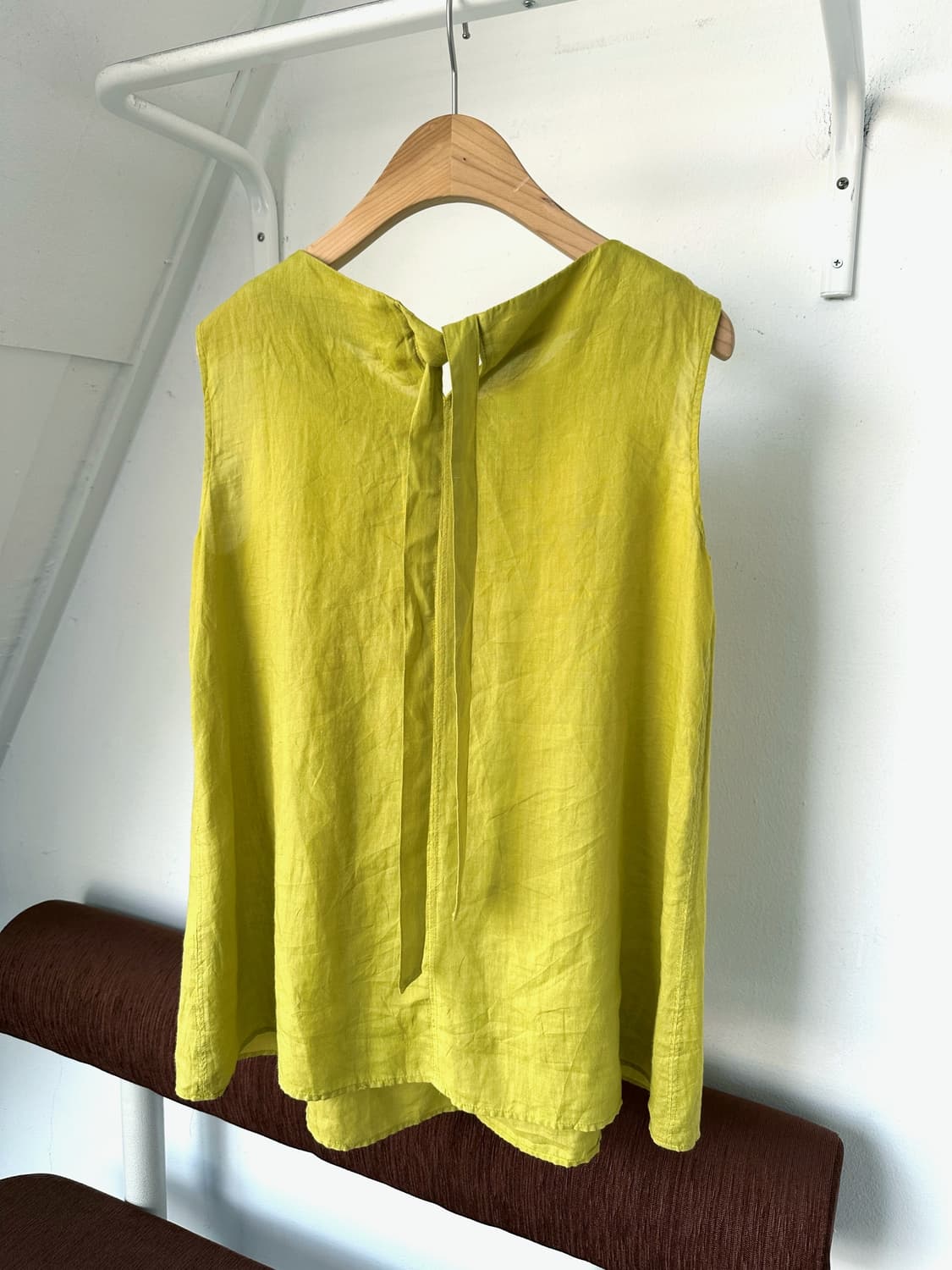 Design shirred linen sleeveless top 상품이미지6