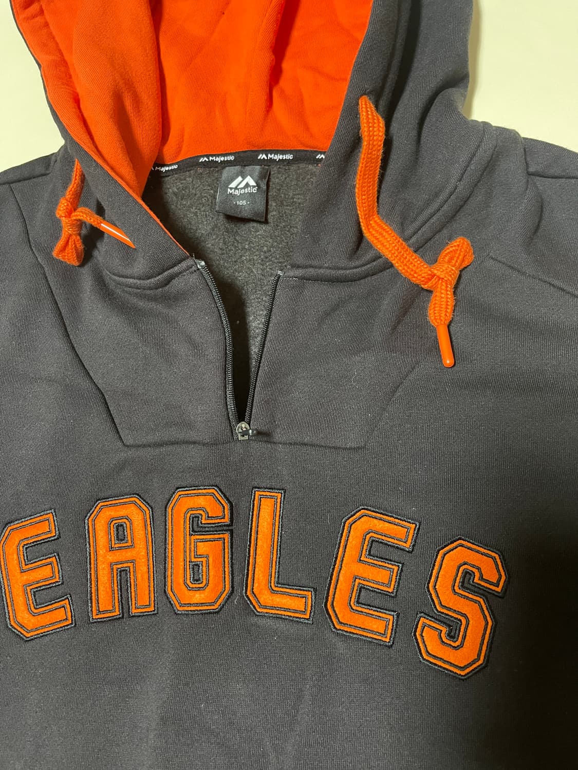 마제스틱 한화이글스 반집업 기모 후디 105 상품이미지2