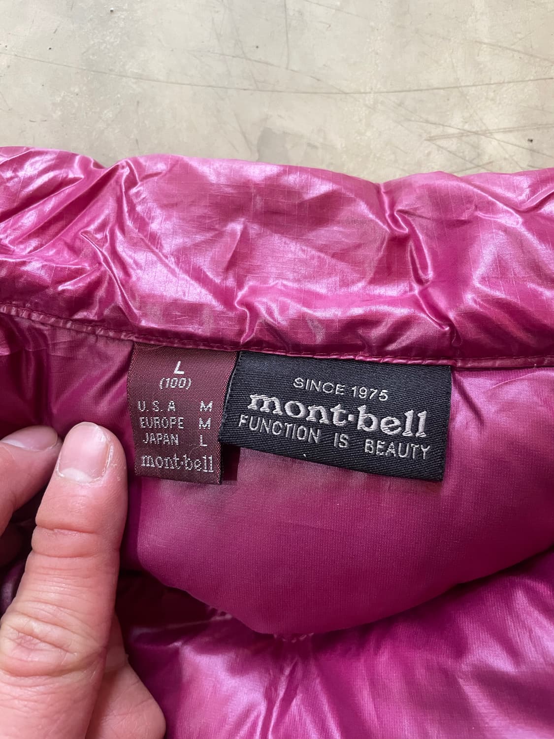 몽벨 PERTEX QUANTUM EX800 구스다운 경량패딩 L 상품이미지4