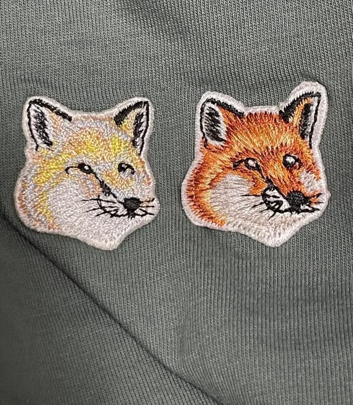 메종키츠네 더블폭스헤드 올리브 xl 상품이미지2