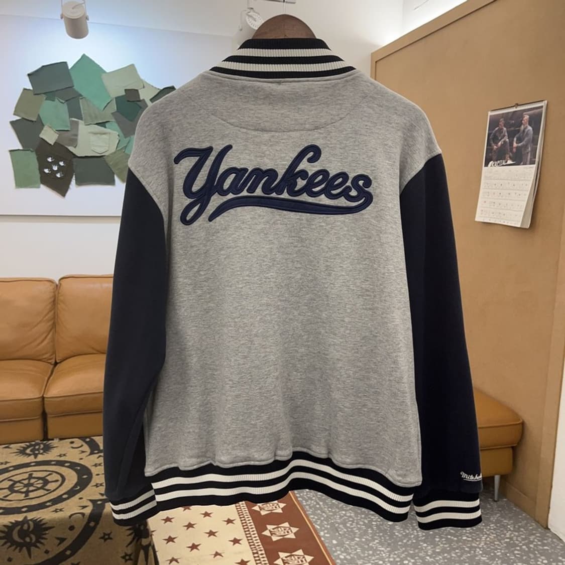 미첼엔네스 레트로 뉴욕 양키스 스웻 바시티자켓 L C08739 상품이미지4