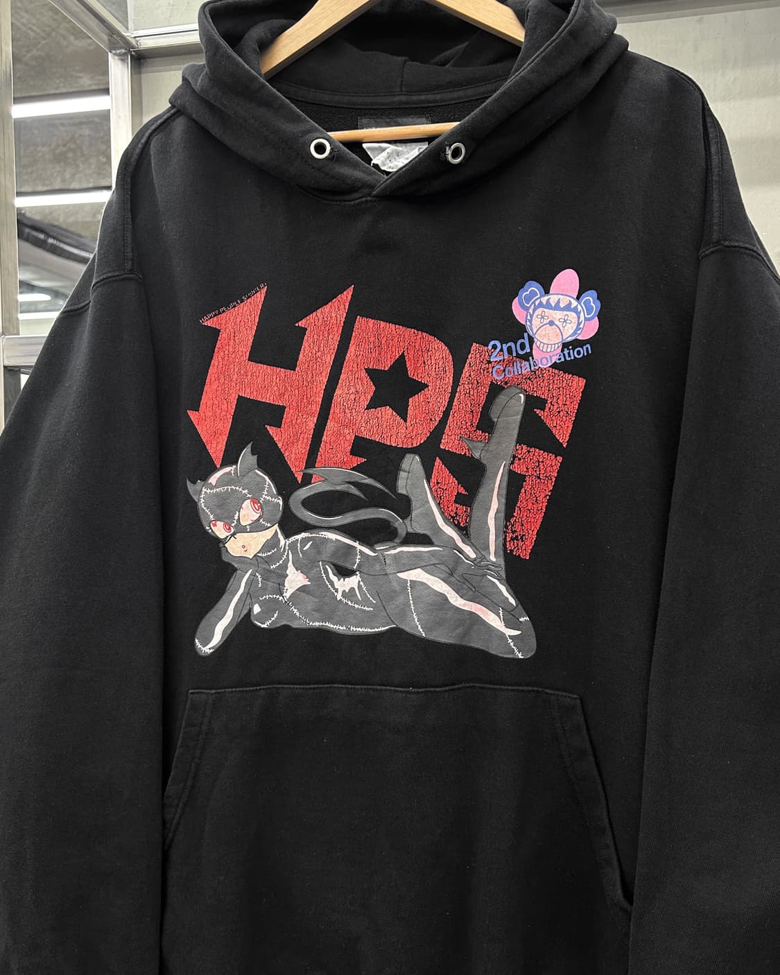 써저리 x HPS 캣 스웻 후디 블랙 상품이미지2