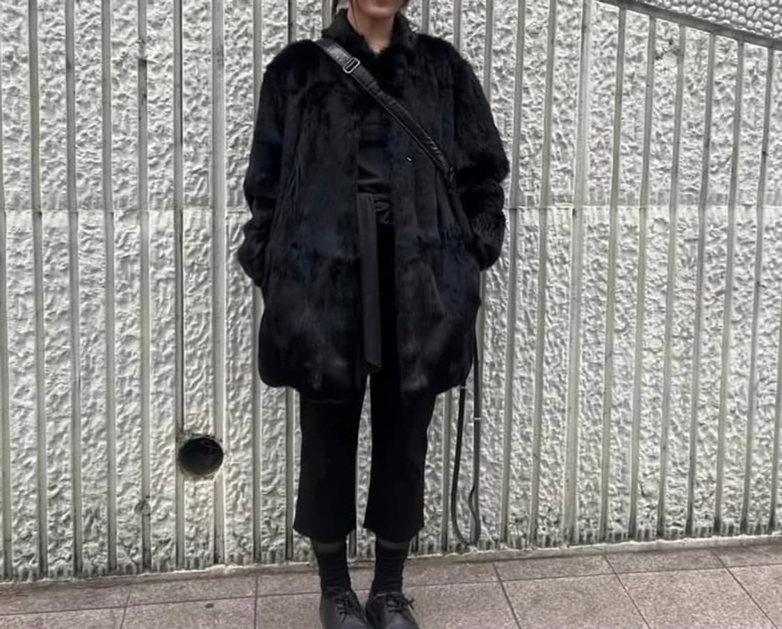 빈티지 낙원 래빗 퍼자켓 상품이미지3