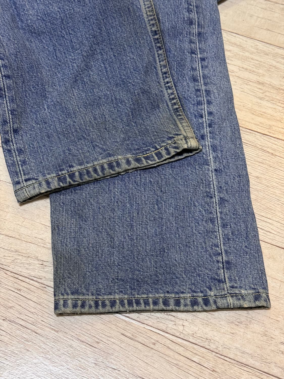 (33-34)유럽 리바이스 501 워싱 데님 lvc 데미지패치 상품이미지7