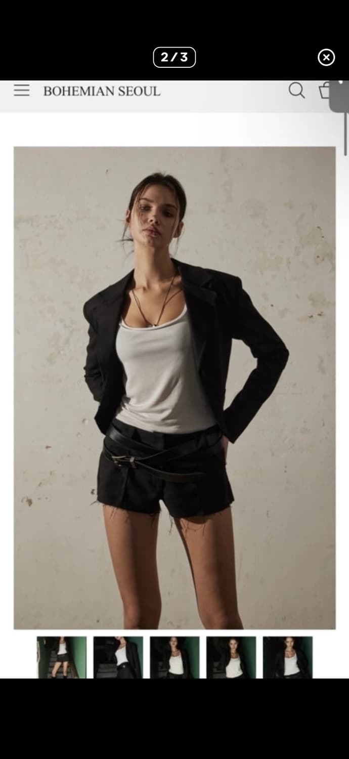 보헤미안 서울 컷팅 스펜서 자켓 (실사포함, 반택) 상품이미지1