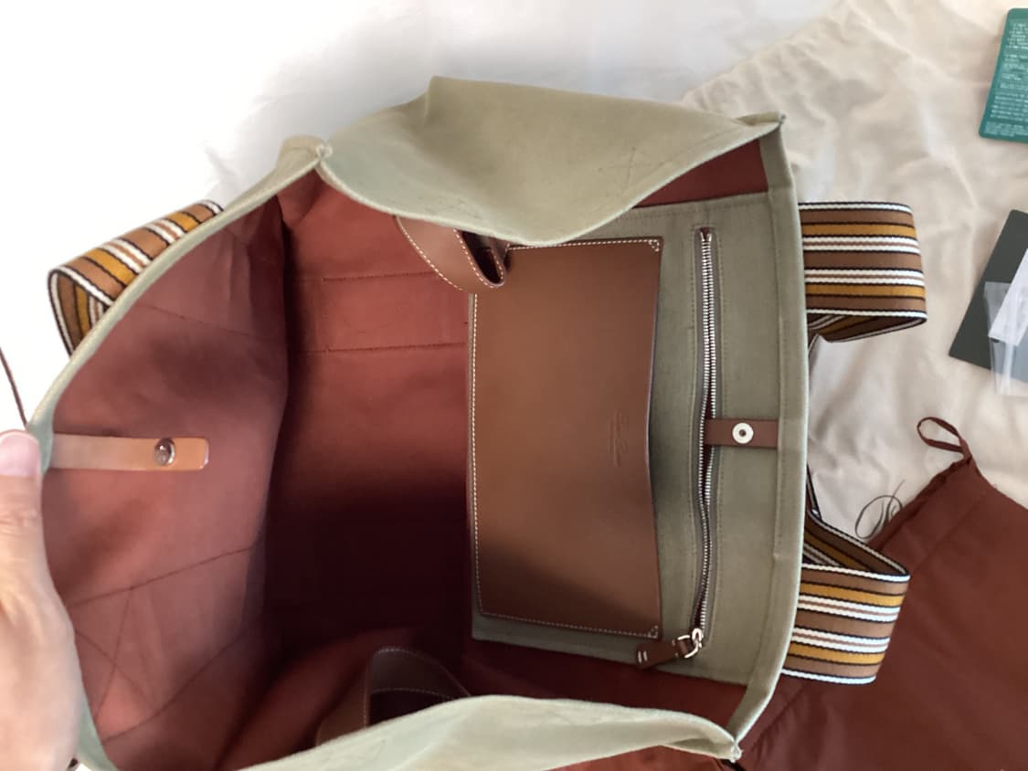 로로피아나 스트라이프 수트케이스 큐브백 상품이미지9