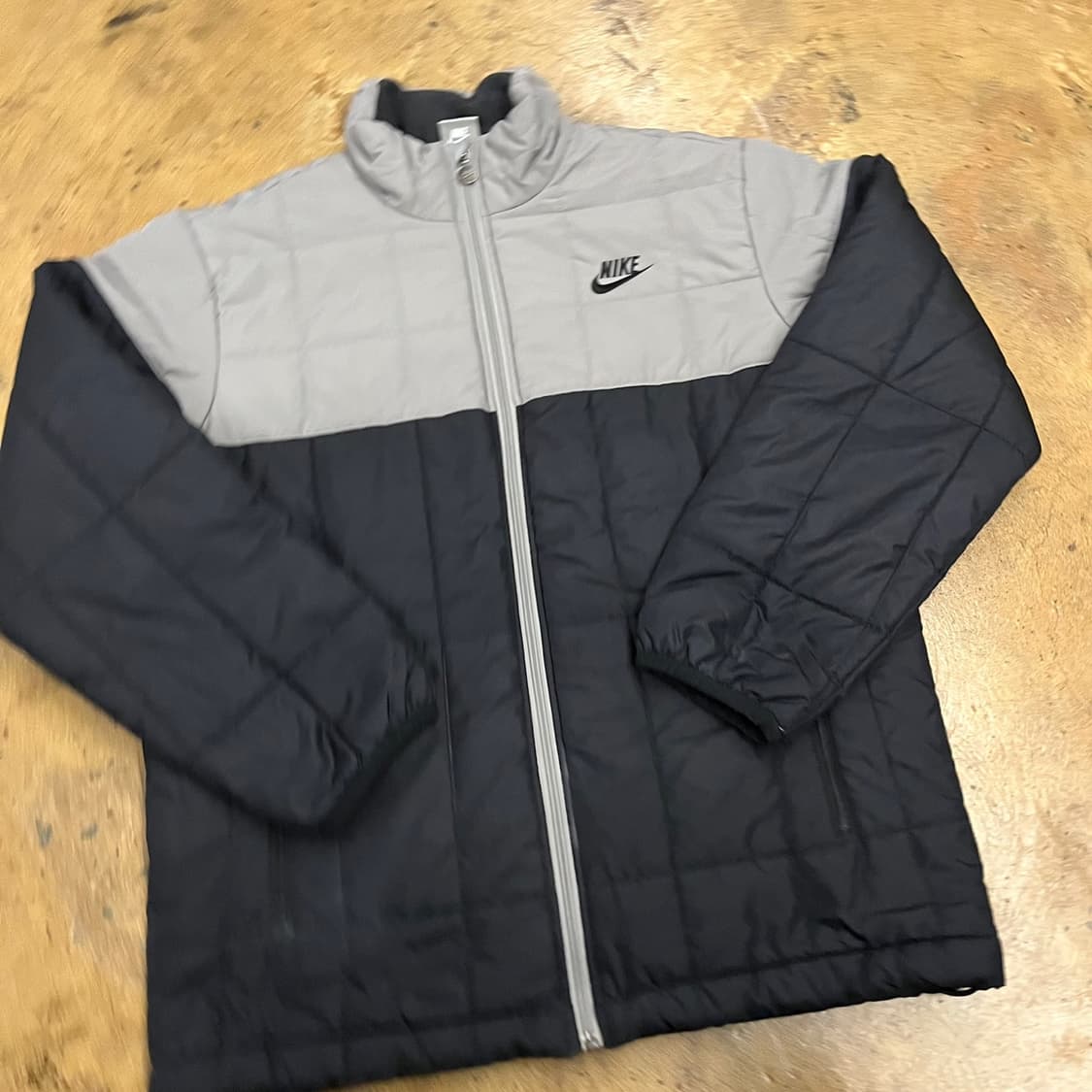 [정품/M] 나이키 퀼팅 패딩 점퍼 블랙 회색 b16 상품이미지2
